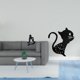 thumbnail image 2 of Reloj de pared decorativo con escultura moderna y abstracta de figura de gato, ideal para la sala de estar, estantería o como pieza de colección., 2 of 8