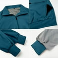 thumbnail image 5 of Men's Womens Long Sleeve Stand Collar Scrub Jacket Medical Uniform Multi Pocket Thick Warm Easy Care Blue XXL, 5 of 5