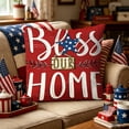 thumbnail image 4 of 4th of July Patriotic Throw Pillow Cover,Star Letter Digital Print Soft Fabric Pillowcase for Memorial Day Independence Day Home Outdoor Sofa Decorations,17.7x17.7 Inch, 4 of 6