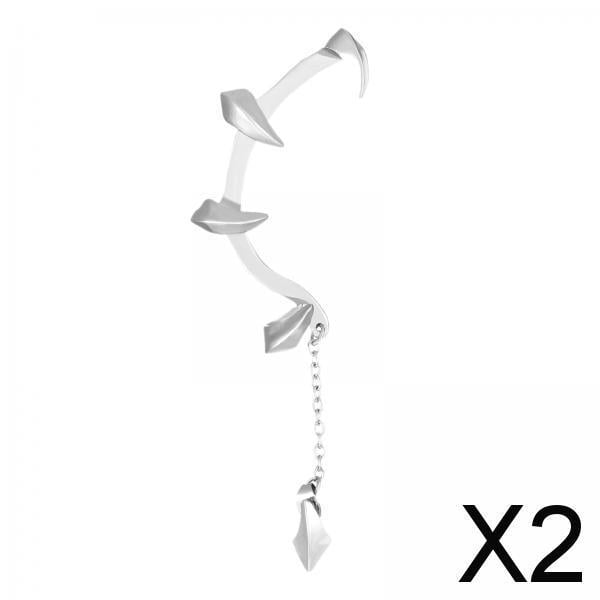 2 Pendientes con Forma de Garra de Dragón, Joyería, Accesorios para Las Orejas, Bonitos Pendientes con Clip para La Oreja, para Halloween, Cosplay, Fi 2 piezas