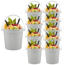 10PACK 32oz Plastic Cocktail Buckets - Reusable 1L Ice/Smoothie/Punch Bowls, Perfect for 'Anything But a Cup' Parties & Summer Gatherings