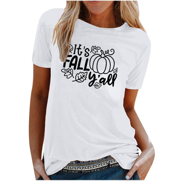 Blusa de Manga Corta Con Estampado de Cuello Redondo Informal Para Mujer Odeerbi ODB181513