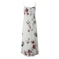 thumbnail image 4 of outfmvch long summer dress white dress sleeveless v-neck flower print plus size loose maxi dress womens dresses white xxl, 4 of 8