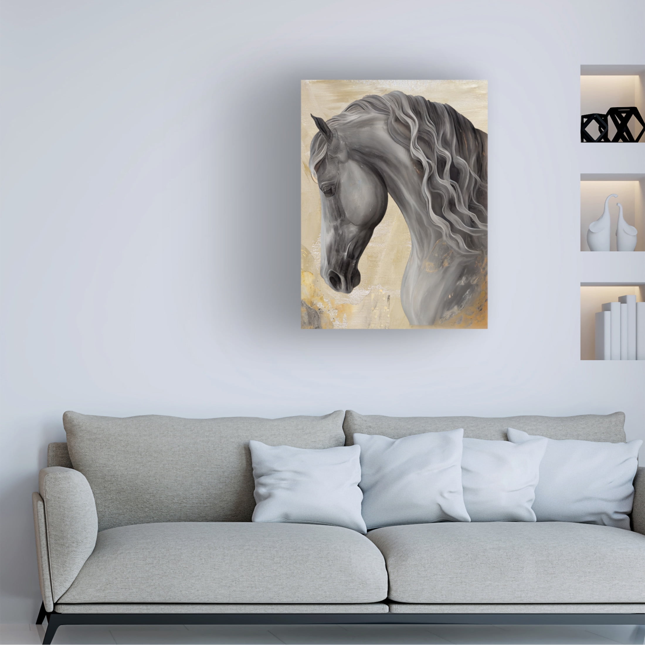 Canvas Wall Art - Sasha 'Checkmate I' Wall Art for Living Room, Bedroom, or Office Décor by Trademark Fine Art - 18 x 24 Inches