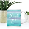 thumbnail image 2 of CTDream Thank You Gratitude 11oz. Coffee Mug Gift, Thank You, Blue Watercolor, 1-Pack, Novelty Cup Gifts Ideas for Him Her Teacher Graduation Neighbor, 2 of 6