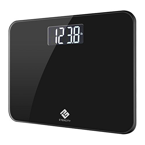 Etekcity Digital Body Weight Bathroom Scale with Extra Large Display, 440 Pounds, Elegant Black