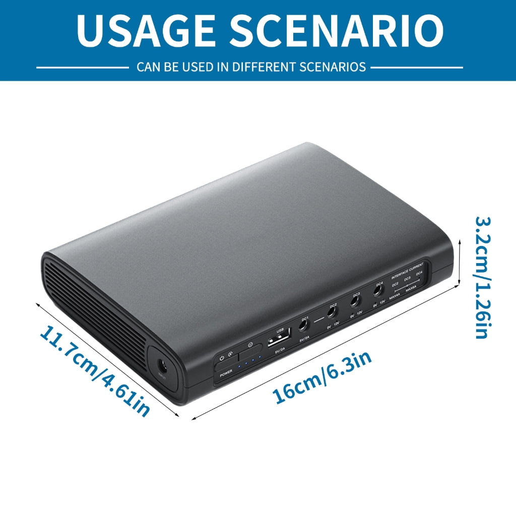 5V 9V 12V UPS Power Supply 16000/20000/256000mAh Lithium Battery Backup for Secure Continuous Electronic Devices