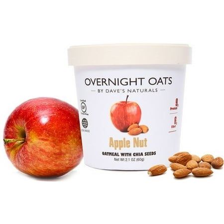 Dave's Gourmet Apple Nut Overnight Oats 2.1 oz Cup - Pack of (Best Oats For Overnight Oats)