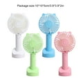 thumbnail image 3 of Methold Mini ventilador eléctrico portátil de verano, 3 marchas, ventiladores silenciosos ajustables con asa, regalos de refrigeración por aire para Electrónica Blanco, 3 of 6