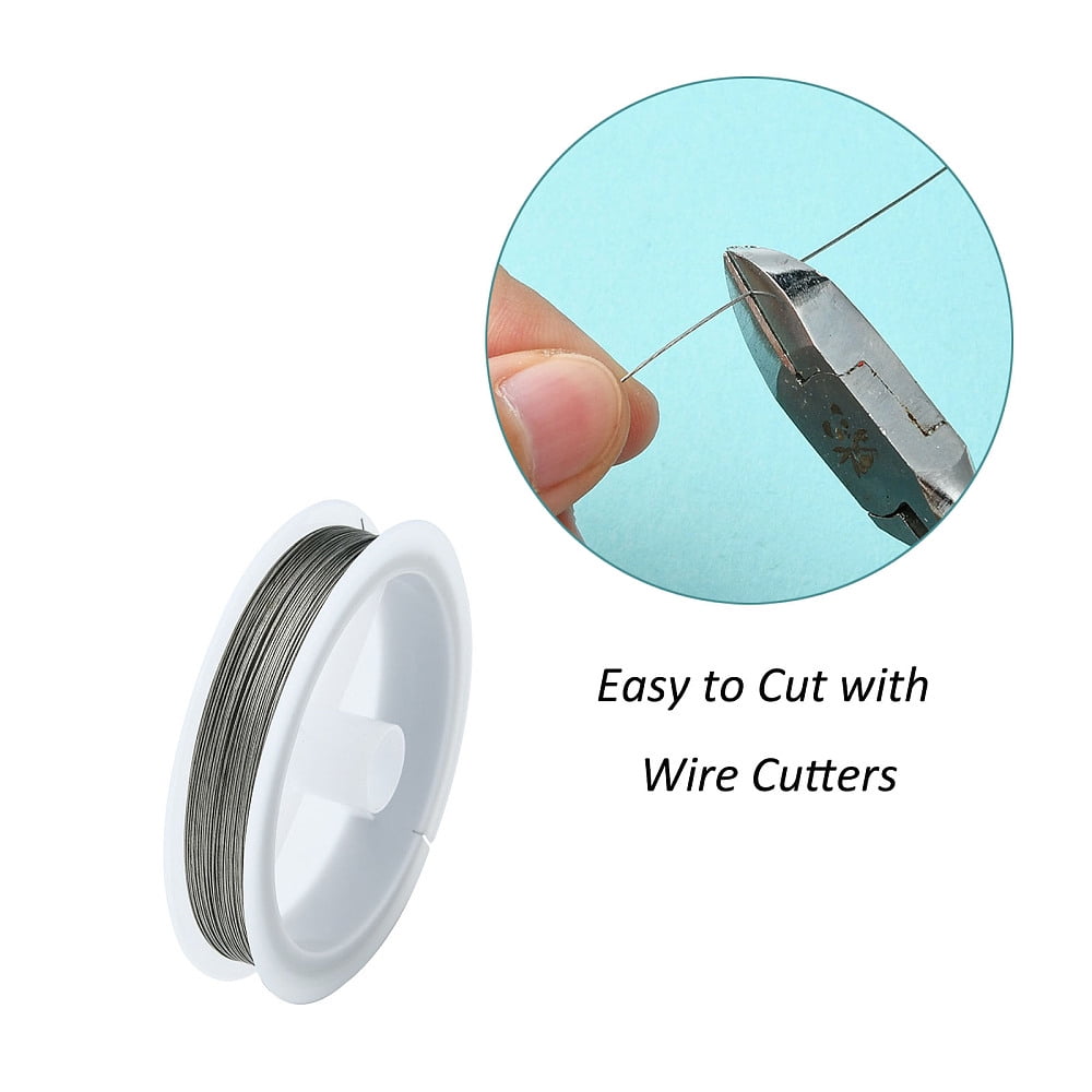 10Roll Tiger Tail Wire Nylon-coated Stainless Steel Original Color Raw 0.38mm 70m/roll