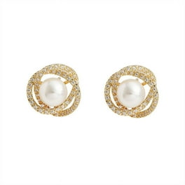 人気ブランド【PAVOI】CZ Lotus Stud Flat Backピアス PAVOI Rhodium Plated Solid 925 Sterling Silver Post Cubic
