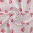 thumbnail image 2 of SKYSONIC 60" Strawberry Flowers Round Table Cloth Banners Spots Polyester Tablecloth Washable Tablecover for Party Dinner Home Decor, 2 of 7