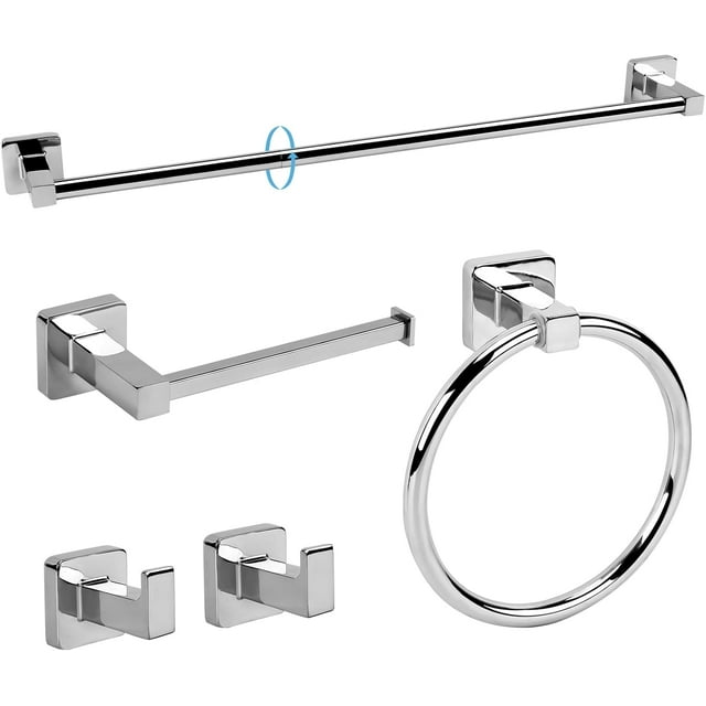 Pieces Matte Bathroom Hardware Accessories Set Hand Towel Bar Set Toilet Paper Holder Towel Ring Towel Rack Set Matte for Bathroom