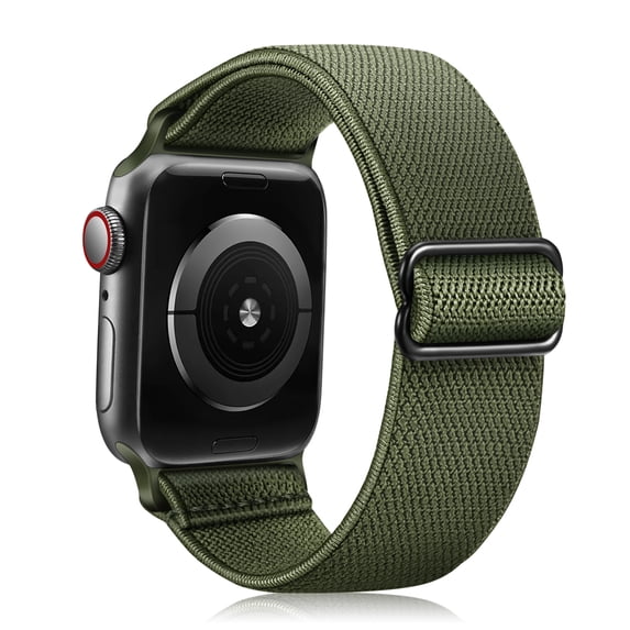 Fintie Watchband for Apple Watch Band 42 44mm - Stretchy Nylon Strap Adjustable Soft Braided Sport Elastic Bands Replacement Wristband for Apple Watch Series SE/6/5/4/3/2/1