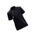 thumbnail image 1 of Chef Jacket Short Sleeve Cooking Clothes Simple Chef Food Service Coat for Restaurant Black XL, 1 of 8