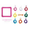 thumbnail image 2 of Kit de telar para tejer, herramienta para tejer con bucles, juguete artesanal con cuerda elástica para posavasos, bufanda para niños, bolsa de mano, Estilo A, 2 of 9