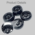 thumbnail image 6 of 4 Pieces RC Car Tires Simulation Wheel Tire Aluminum Rims Sturdy Structure for 1/24 RC Crawler Model, 6 of 9