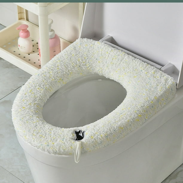 Cojín infrarrojo para asiento de inodoro, protector de asiento de inodoro, calefactor para asiento de inodoro, asiento de inodoro con calefacción, suave y cómodo, impermeable, portátil, para