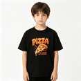 thumbnail image 2 of Pizza Is Always Answer Boys Graphic Tee, Cute Food Cheese Lovers 100% Cotton Kids Short Sleeve T-Shirt, 2 of 5
