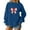 #031-Blue, variant on ICHUANYI Valentines Day Love Heart Sweatshirt Women Bow Graphic Long Sleeve Shirt Casual Valentines Gifts Pullover Hoodless Hoodie Tops