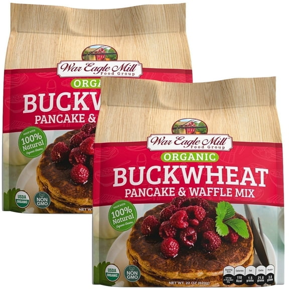 War Eagle Mill Organic Buckwheat Pancake & Waffle Mix, 22 oz. Bag (2-Pack)