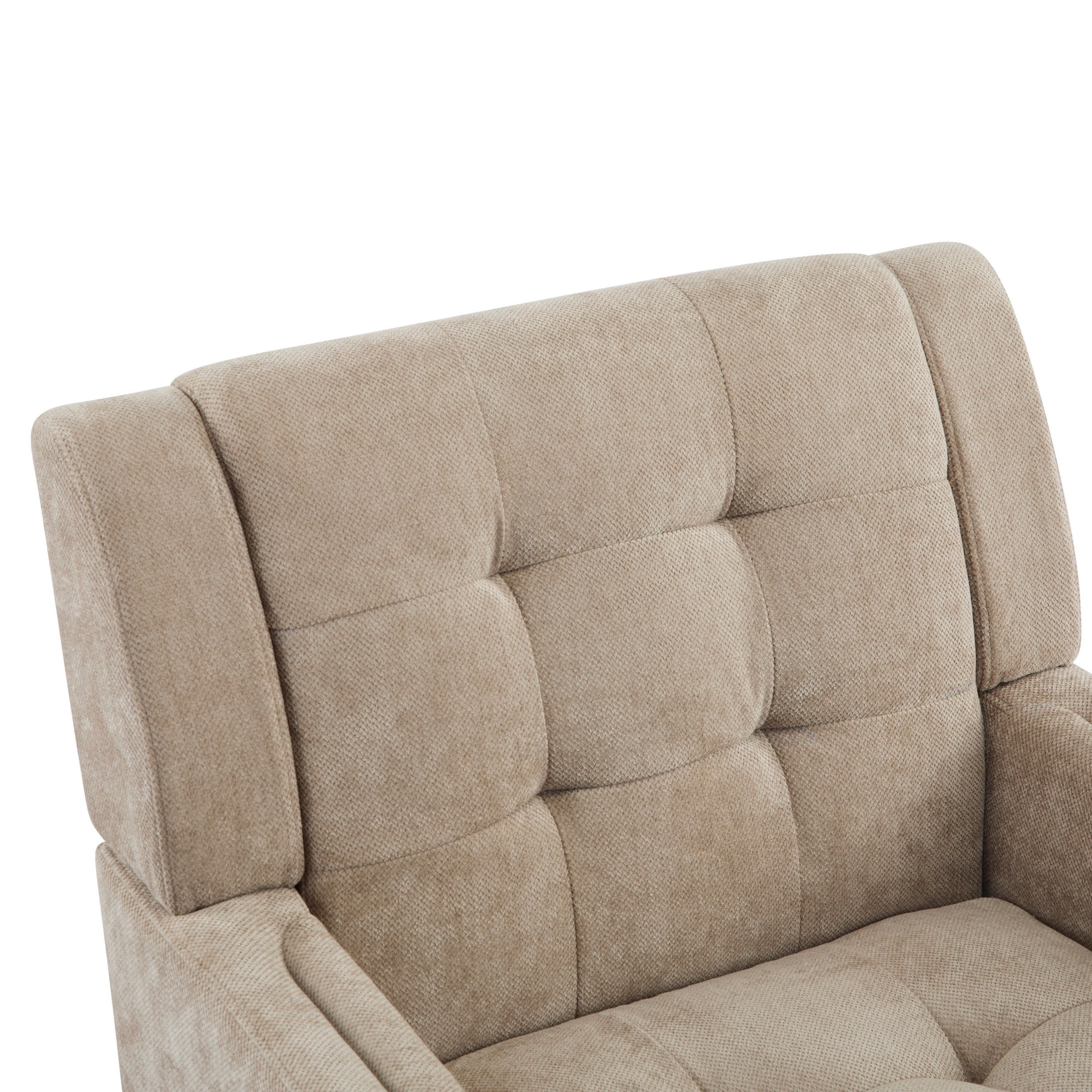 Christopher Knight Home Mid-Century Modern Armchair, Tufted Chenille Upholstery & Rubberwood Legs, Light Brown, Set of 2