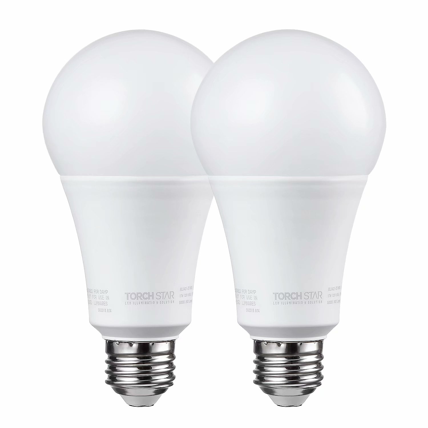 1600 Lumens Ultra-Bright 5000K Daylight Standard E26 Medium Base Pack of 4 100W Equivalent LED A19 Light Bulb Damp Location Rated TORCHSTAR Garage Door Opener LED Bulb UL-Listed Non-Dimmable