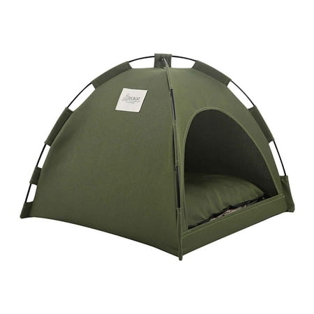 xaoyunyn Breathable Foldable Pet Tent with Comfortable Two Sided Cushion for All Seasons Lightweight and Portable Pet Shelter for Safe Outdoor and Indoor Use