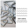 thumbnail image 4 of 22Pcs Trampoline Triangle Buckles Metal Rings for Trampoline Mesh Surface Silver Color, 4 of 9