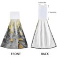 thumbnail image 4 of SKYSONIC 2 Pcs Hanging Hand Towels, Soft Absorbent Yellow Eiffel Tower Lover Towel Soft Thick Dish Cloth Dry Towel for Kitchen Bathroom, 12"x17", 4 of 7
