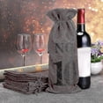 thumbnail image 5 of 1 To 10 Burlap Wine Bags Blind Tasting Drawstring Drawstring Pocket Wine Bottle Sleeves, 5 of 5