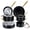 Black, variant on Chef Power 10 Pcs Ceramic Non Stick Cookware Sets, Pots and Pans Set with Stainless Steel Handle, Dishwasher and Oven Safe, Cream White with Light Gold Handle