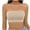 Beige B, variant on Women's Front Closure Strapless Tube Top - Scalloped Edge Push Up Bandeau with Molded Cups, Invisible Underwear for Summer Daily Use