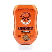Sauer Frau, Sauerkraut Squeezable Mildly Sweet Bavarian Gluten-Free, 18 Ounce Pack Of 6
