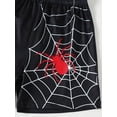 thumbnail image 6 of Fdqin Boys Shorts Sets 4Pcs Spider Print Short Sleeve T-Shirt and Sports Shorts Summer Outfits for Kids Black red 11-12 Years, 6 of 7