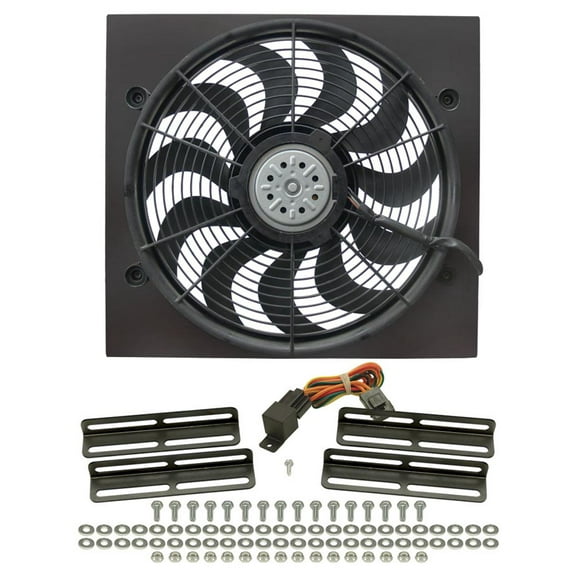 Derale 16919 Dual Speed Electric Puller Fan with Steel Shroud