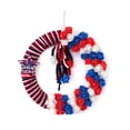 thumbnail image 2 of Outdoor Wreaths for Front Door, 4th of July Decorations Patriotic Wreath, Artificial Wall Wreath for Home Front Porch Decor, 2 of 7