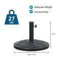 thumbnail image 5 of Abble Garden Patio Umbrella Base, Outdoor Market Umbrella Stand, Backyard Umbrella Weight in Black 27lbs, 5 of 9