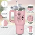 thumbnail image 6 of Personalized Tumbler Custom Name Birth Floral Flower 40 oz Tumblers with Handle and Straw Stainless Steel Insulated Personalized Coffee Cup Mug Christmas Birthday Gifts for Men Women, 6 of 7