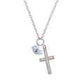 thumbnail image 2 of Delight Jewelry Silvertone Little Bird Initial - H - I Set You Apart Engraved Cross Zoey Necklace, 28", 2 of 4