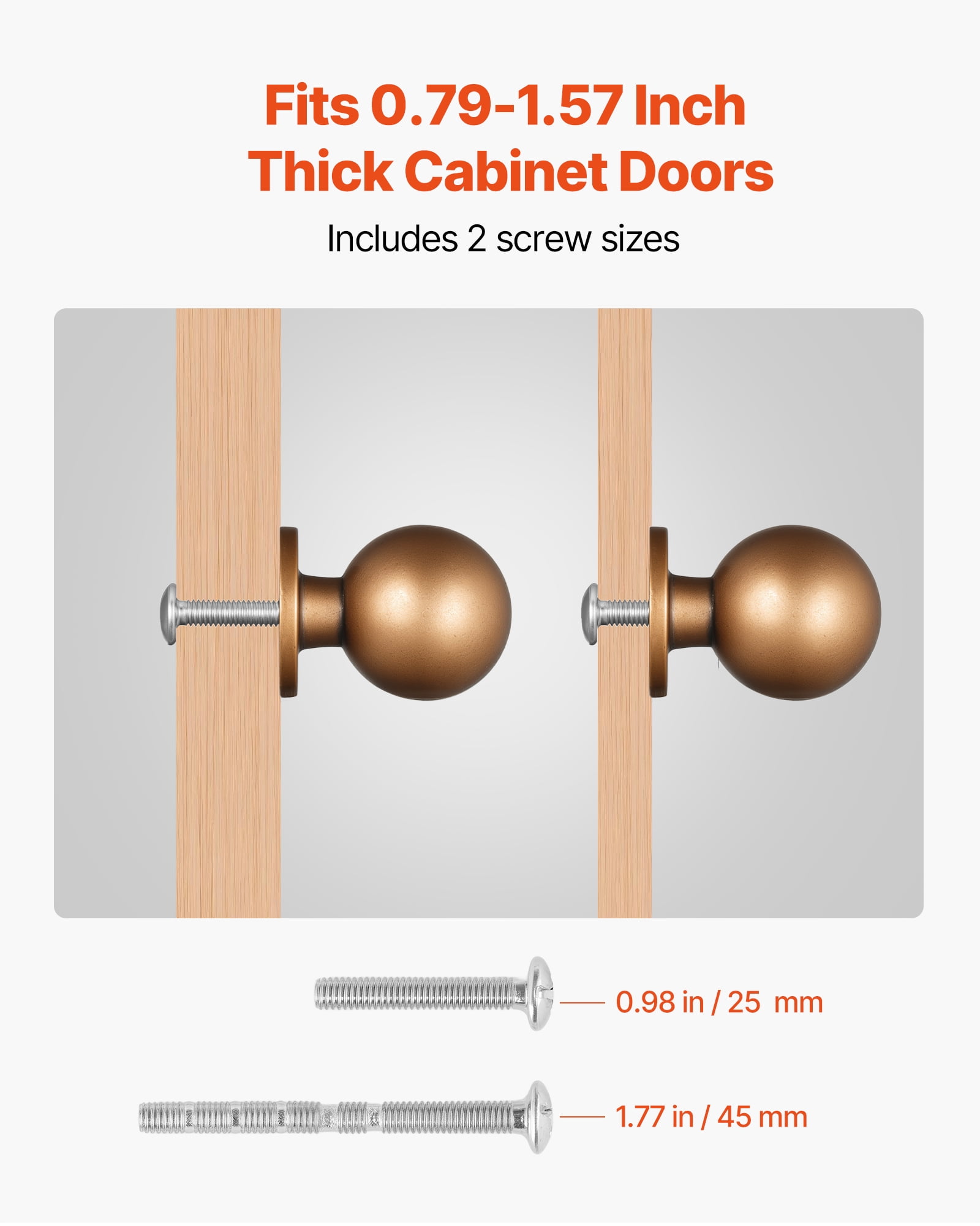VEVOR Cabinet Knobs,12 Pack,0.98 Inch Zinc Alloy Drawer Pulls Door Handles, Round Kitchen Dresser Solid Knobs Cupboard Hardware with Screws for Bathroom Closet Cabinets Drawers,Antique Brass Color