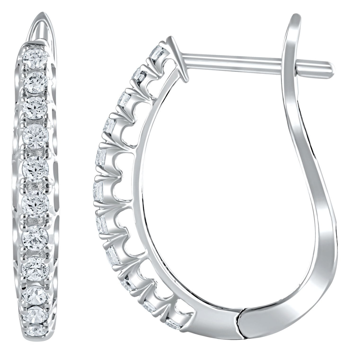 0.23 CT. T.W. Diamond Hoop Earrings in 14K Gold - Samsclub.com
