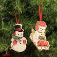 thumbnail image 3 of Holiday Ornament Playful Snowman Ornaments S/2 Mdf Dummy Boards Snowmen Rl9827, 3 of 3