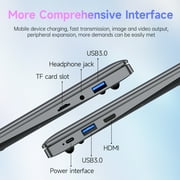 Metal Case Portable Business Mini Laptop Computer Office Travel & Students, 10 Inch Netbook Laptop - Intel J4125, 12GB RAM, 256GB SSD (Expandable), Windows 11, WiFi, Work small Laptop - Grey Laptop