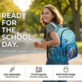 thumbnail image 2 of DISNIMO Kids Backpack for Girls Boys, Sea Turtle Printed 3 Pcs School Backpack with Lunch Box & Pencil Case, 17 Inch Lightweight School Bookbag Travel Daypack, 2 of 7