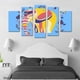 thumbnail image 3 of Cuadro decorativo para Sala, Comedor y Recamara, Elefante Geométrico, Hojas, minimalista, moderno, elegante, juego de 5 piezas, 3 of 5