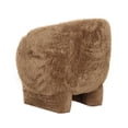 thumbnail image 4 of Pemberly Row Transitional Dark Taupe Vegan Shearling Accent Chair, 4 of 6