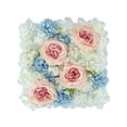 thumbnail image 1 of Fondo fotográfico con panel de flores artificiales, panel floral DIY para boda Blanco Azul Rosa, 1 of 9