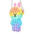 thumbnail image 1 of xiaxaixu Female Change Purse Rabbit Shaped Shoulder Bag Push Bubble Toys, 1 of 9