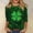 Green3, variant on Women's St. Patrick's Day T-Shirt - Short Sleeve Crew Neck Shamrock Graphic Tee
